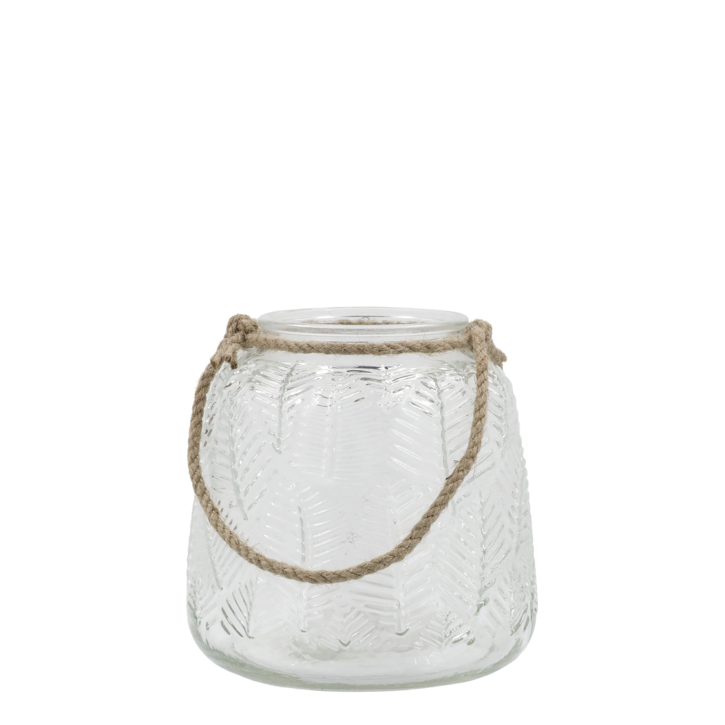 Glas lanterne med bladmønster