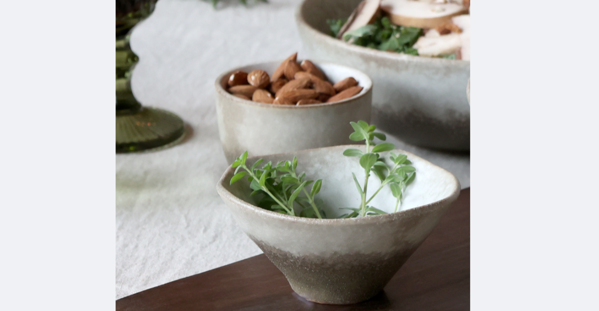 Skål i porcelæn valnød