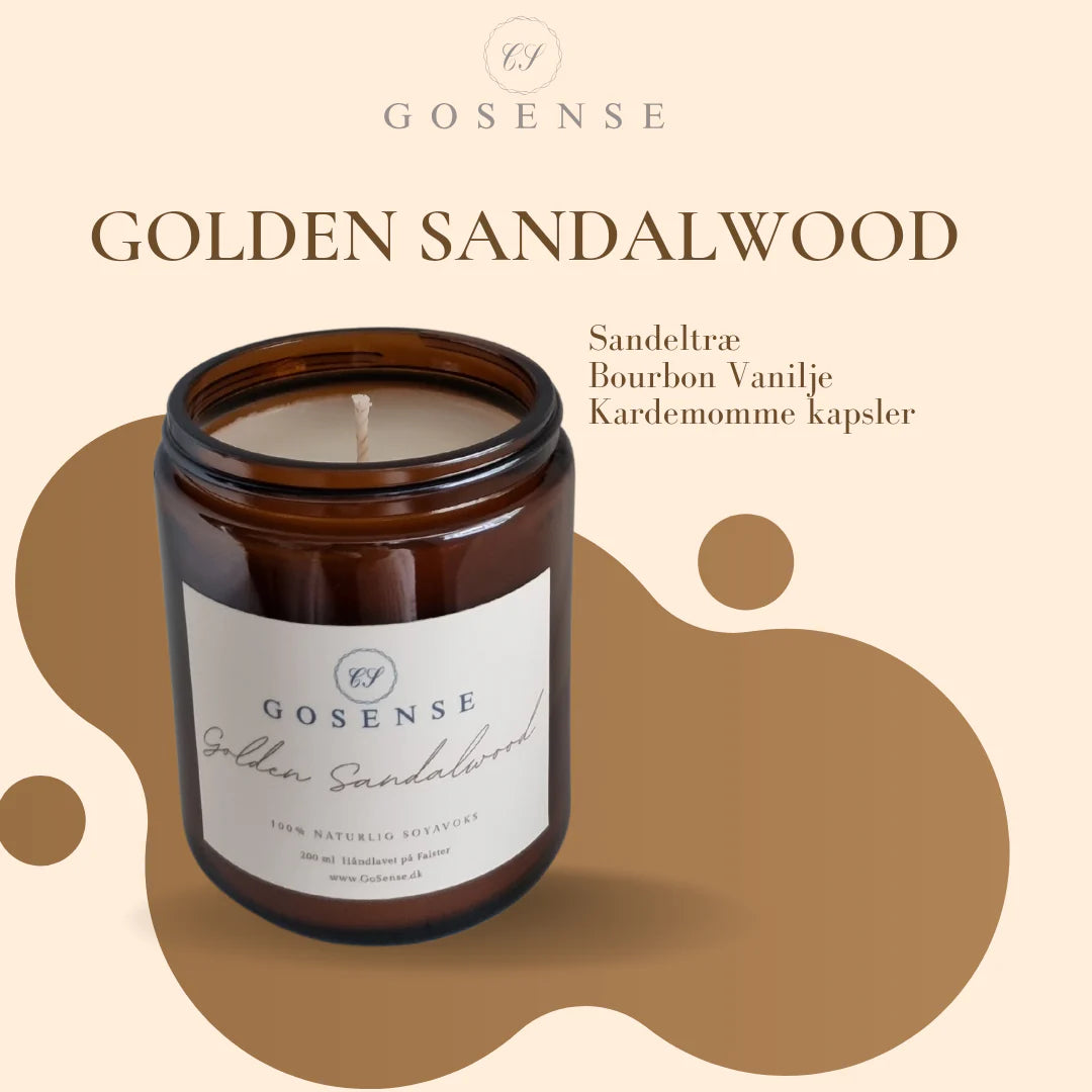 Duftlys golden Sandalwood 35 timer